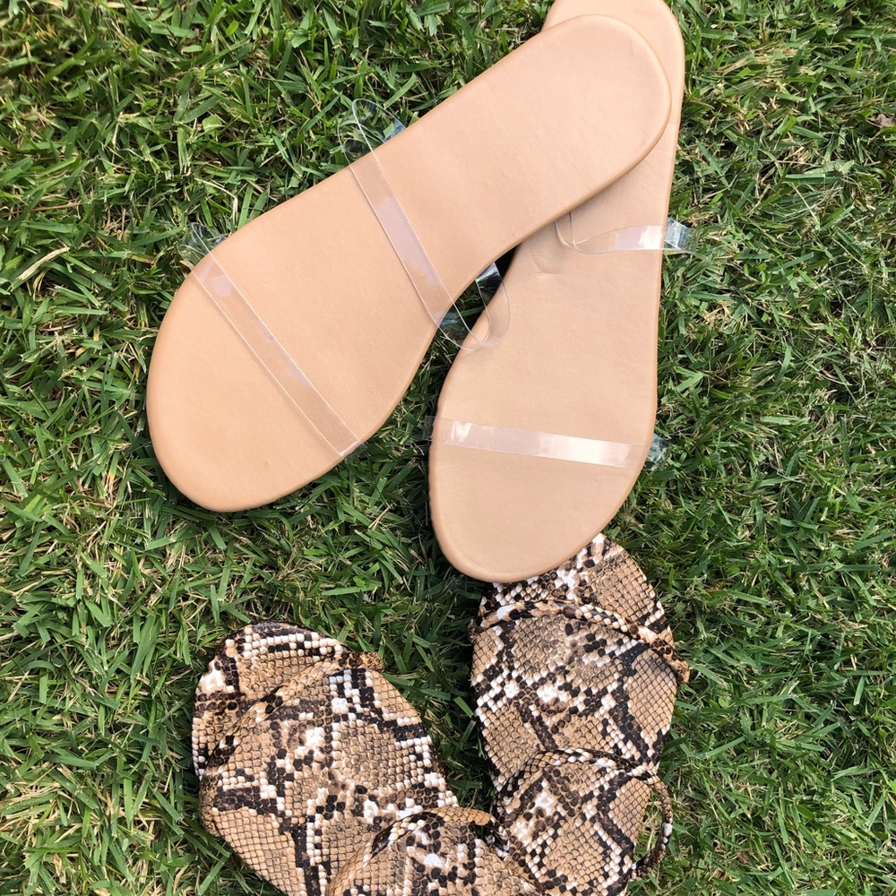Two pairs of summer sandals. Never been worn